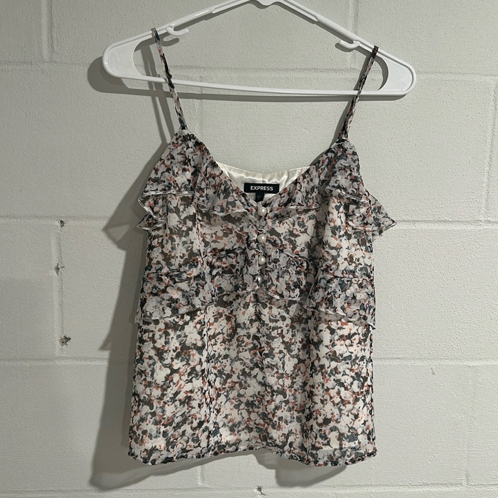 Women’s Printed Spaghetti Tank Blouse